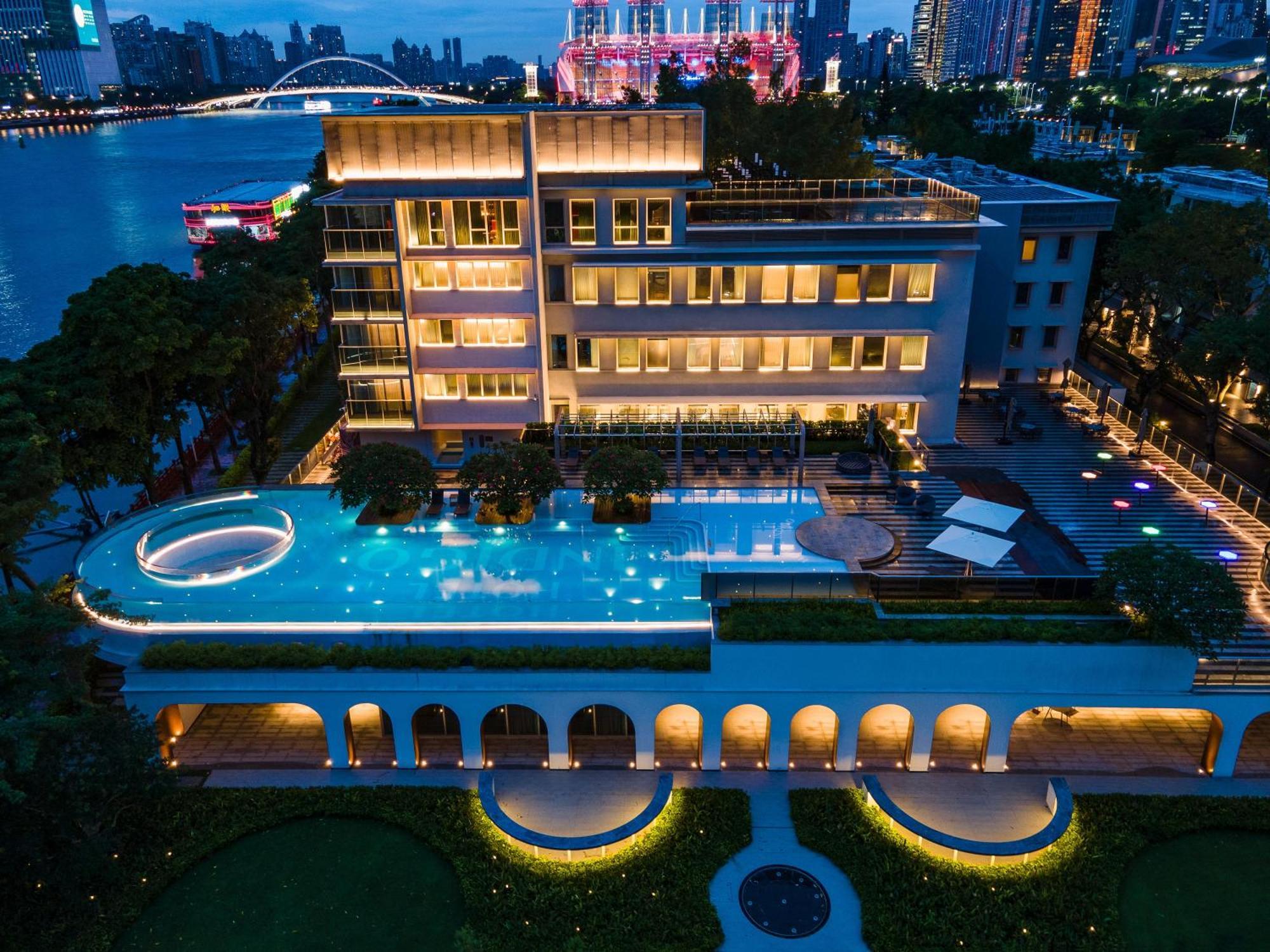 Hotel Indigo Guangzhou Haixinsha By Ihg - Free Shuttle Bus To Canton Fair Complex During Canton Fair Period Bagian luar foto