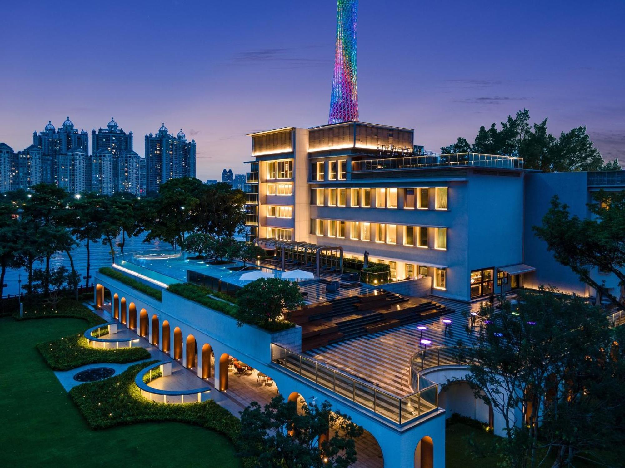 Hotel Indigo Guangzhou Haixinsha By Ihg - Free Shuttle Bus To Canton Fair Complex During Canton Fair Period Bagian luar foto